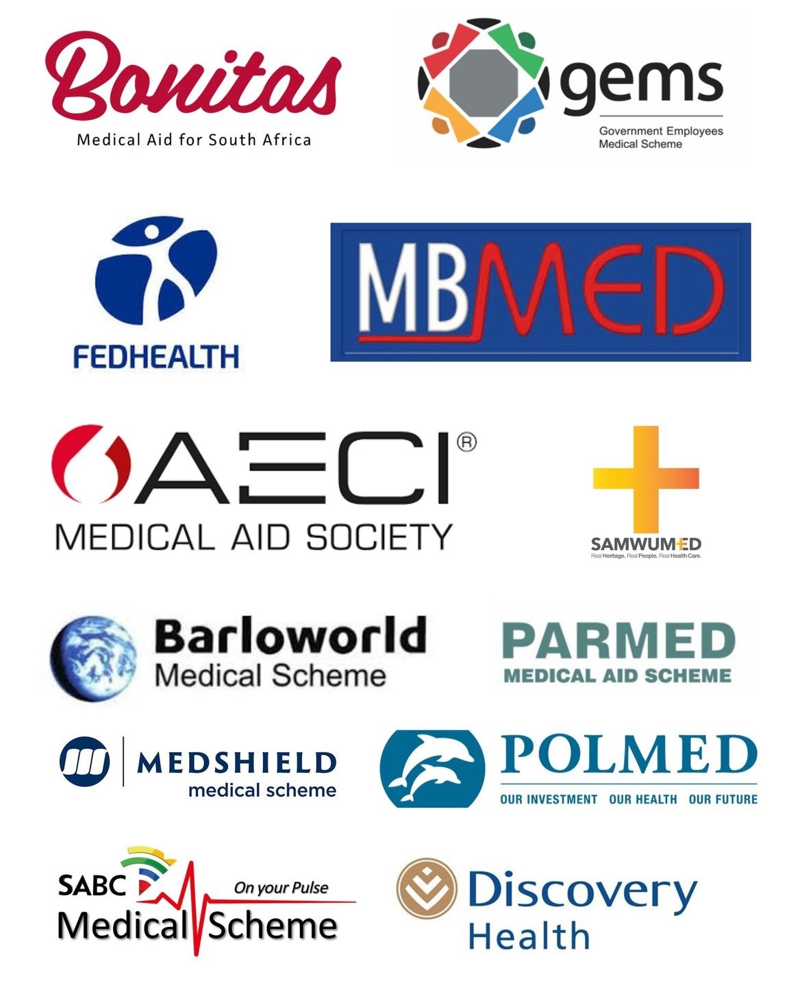 Supported Medical Aid Schemes Logos